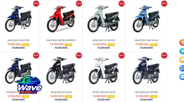 Cập Nhật Giá Xe Wave 50cc Mới Nhất & So Sánh Các Dòng Xe