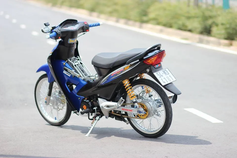 Wave S110 độ kiểng màu đỏ, dàn chân Racing