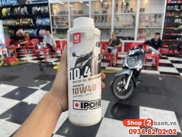 Hình ảnh chai dầu nhớt Ipone 10.4 10W40 (Semi-Synthetic) chuyên dụng cho xe số