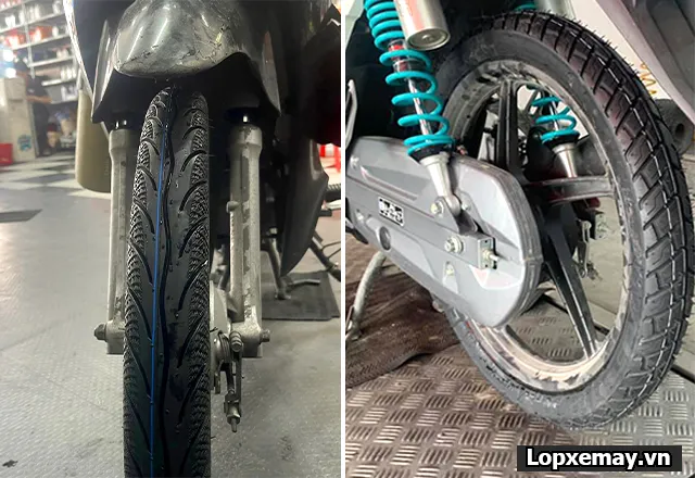 So sánh cấu tạo lốp có săm và lốp không săm cho xe Wave Alpha