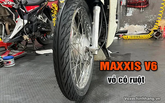 Cặp vỏ Maxxis V6 với thông số chuẩn 70/90-17 và 80/90-17 cho Honda Wave Alpha