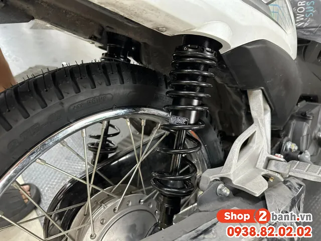 Phuộc Nitron Full Black không bình dầu cho Wave RSX, thiết kế tối giản