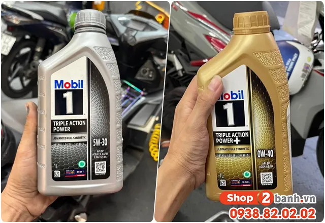 Nhớt Mobil 1 tổng hợp cho xe Honda Lead đời mới 0W-40