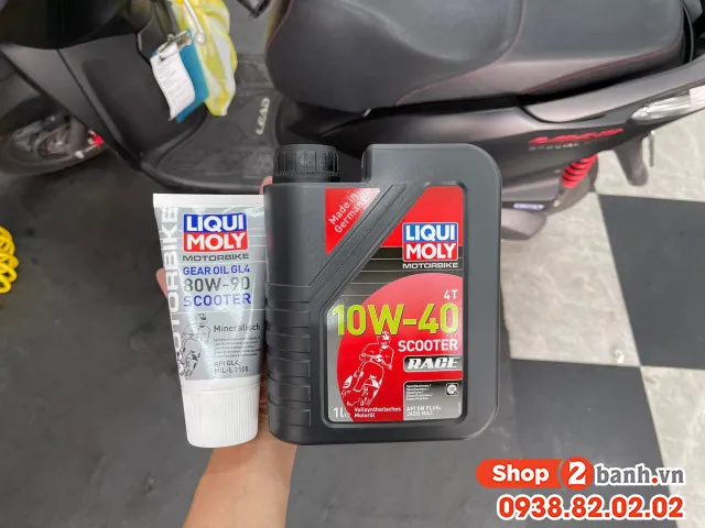 Sản phẩm nhớt Liqui Moly với phụ gia làm sạch độc quyền phù hợp cho xe tay ga Honda Lead
