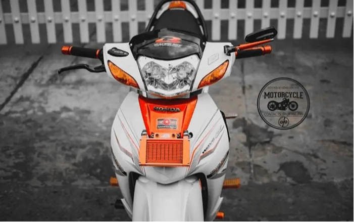 đầu xe wave alpha độ đèn đôi thể thao