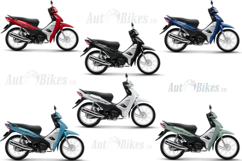 Wave Alpha 2020 có 6 màu sắc khác nhau, màu trắng nổi bật