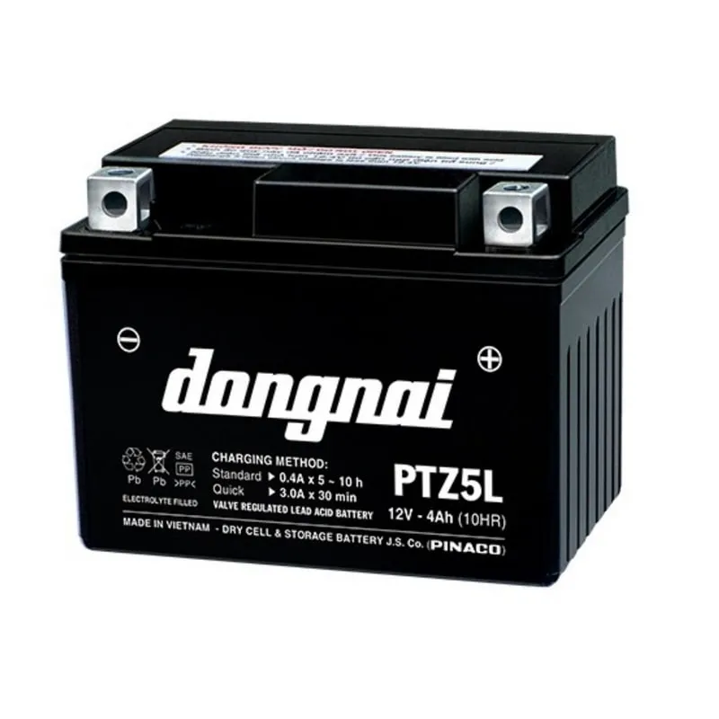 Bình ắc quy khô Pinaco Đồng Nai 4Ah VRLA cho xe Honda Wave 110