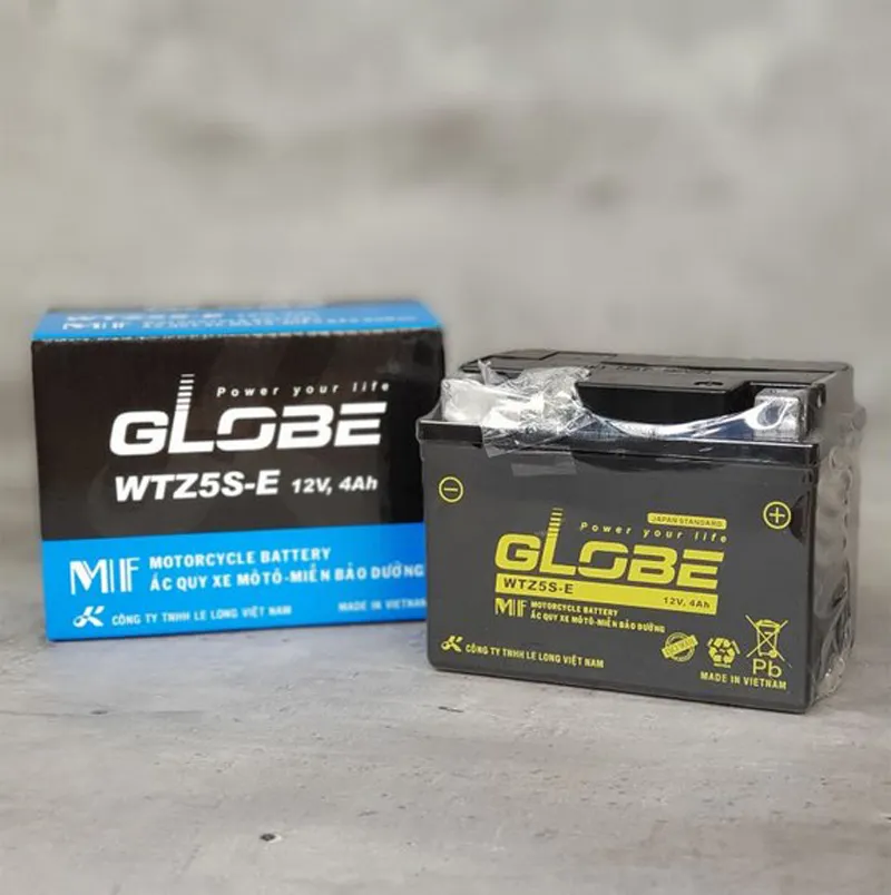 Ắc quy Globe 4Ah cho xe Wave RSX