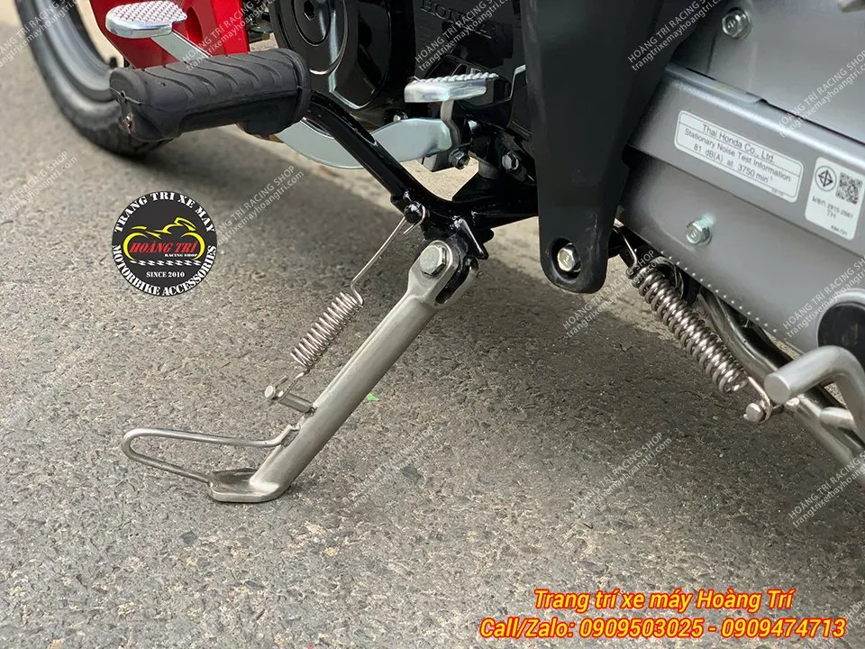 Chân chống nghiêng inox cao cấp và lò xo đi kèm cho xe wave 125i thái lan