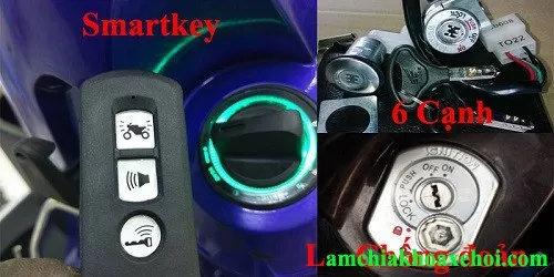 Bộ ổ khóa Smartkey hiện đại có thể nâng cấp cho xe Wave Alpha để tăng cường bảo mật.