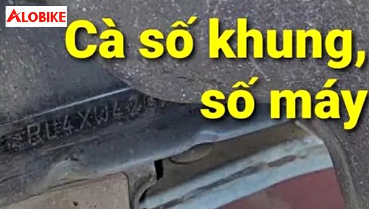 Các vị trí cần tra cứu số khung số máy xe Wave khi làm thủ tục sang tên.