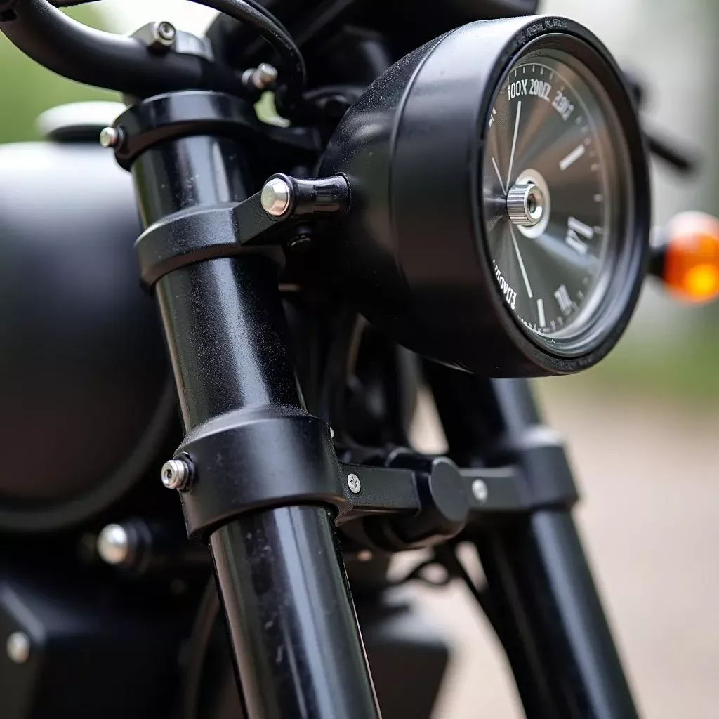 Sơ đồ cấu tạo chảng ba xe Wave Alpha, kết nối phuộc trước và ghi đông, giúp xe ổn định tay lái