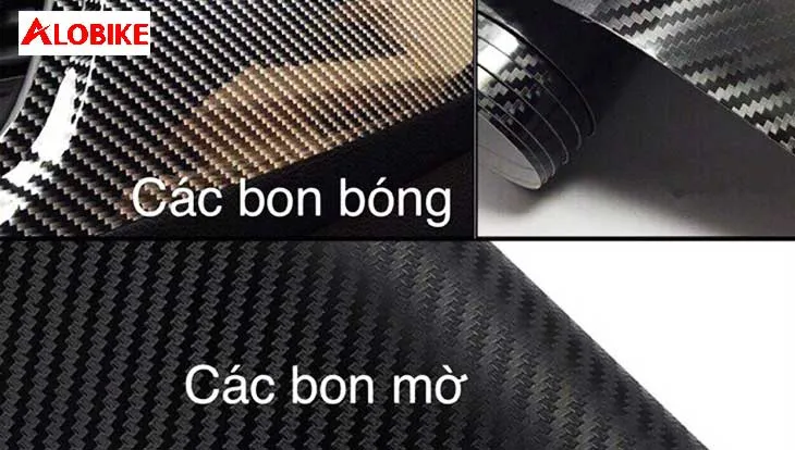 Decal carbon với bề mặt vân caro 3D dành cho xe Wave