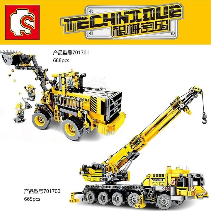 Đồ chơi Lắp ghép Xe máy xúc khổng lồ 701701