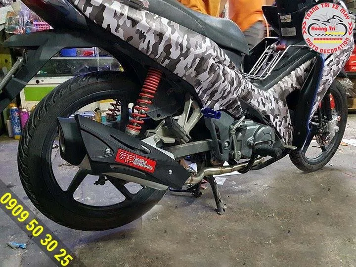 Chi tiết cổ pô độ cho xe Wave, cho âm thanh mạnh mẽ