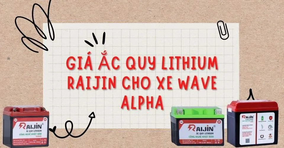 Giá bình ắc quy xe Wave Alpha công nghệ Lithium-ion, tối ưu hiệu suất và tuổi thọ