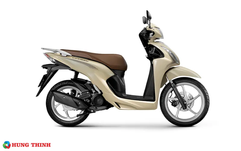 Mẫu xe Honda Vision Cổ Điển màu vàng nâu, phong cách retro