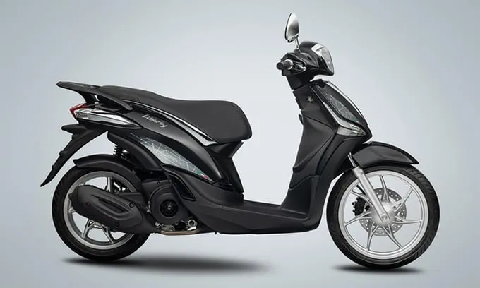 Chi tiết mẫu Piaggio Liberty 125 One màu đen/xám, phiên bản có allintitle:giá xe máy piaggio liberty thấp nhất.