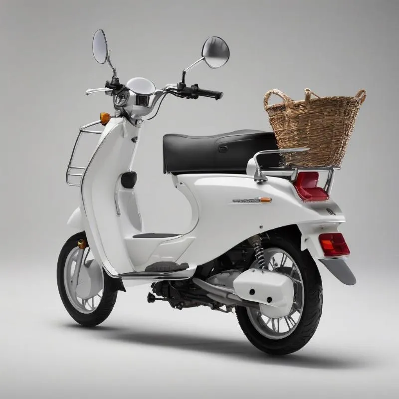 Thiết kế thực dụng và bền bỉ của Honda Benly 50cc nhập khẩu với sàn để chân rộng rãi.