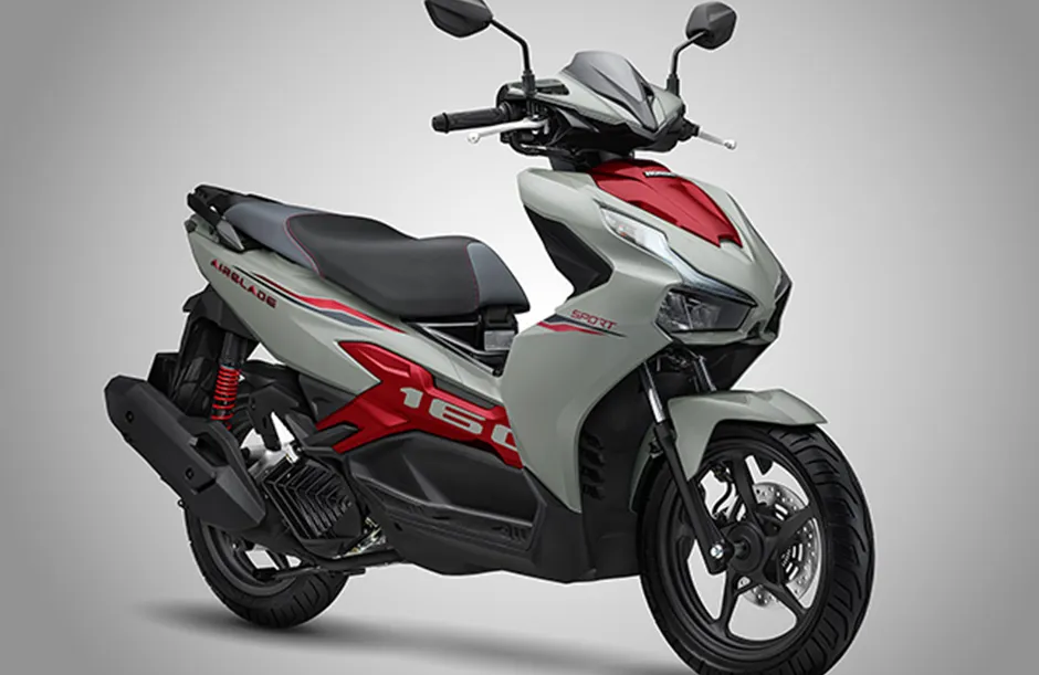 Hình ảnh chiếc Honda Air Blade 2025 màu đen đỏ