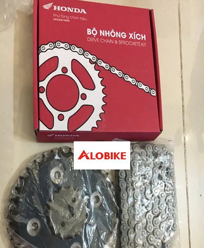 Bộ nhông sên dĩa allintitle:xích xe wave 110 chính hãng Honda nguyên hộp
