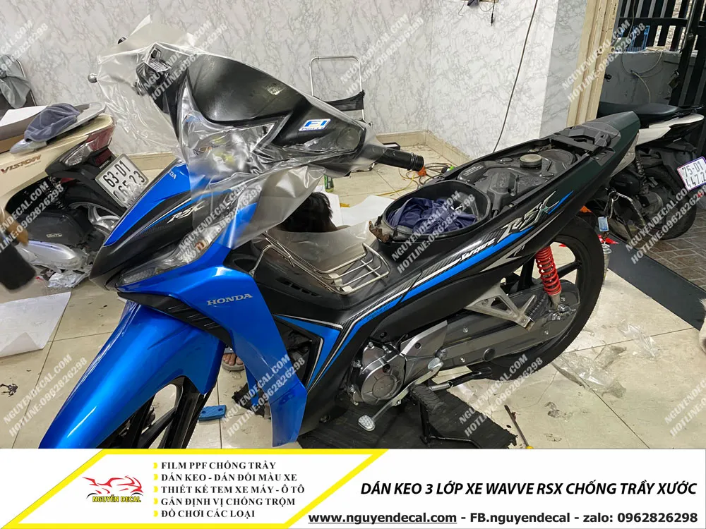 keo 3 lớp dán xe Wave RSX