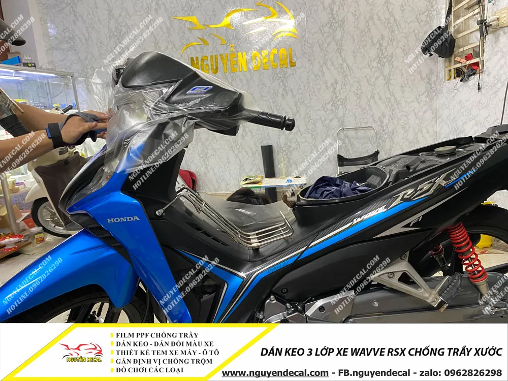keo 3 lớp dán xe Wave RSX
