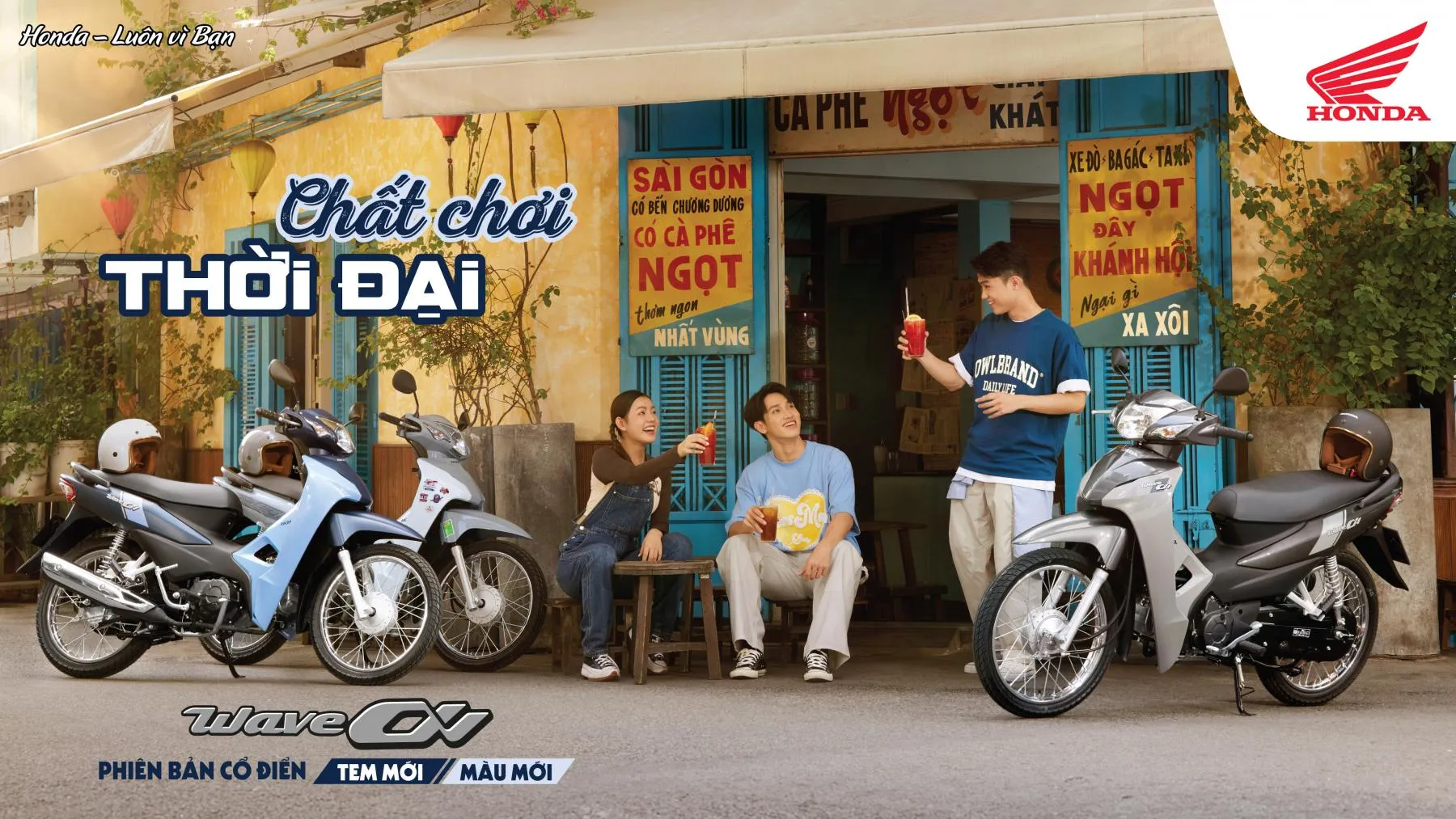 Wave Alpha phiên bản Cổ điển 2025 màu Xám và Xanh, giới thiệu xe wave alpha mới