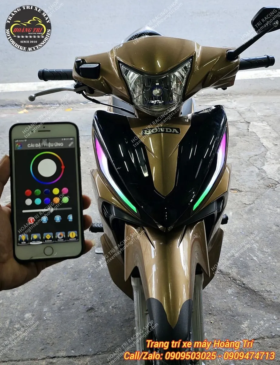 Cần một chiếc smartphone để kiểm soát hoàn toàn hệ thống đèn LED đồ chơi xe Wave