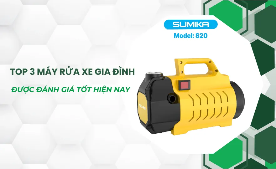 Máy rửa xe gia đình tiện lợi giúp làm sạch xe cộ và sân vườn hiệu quả