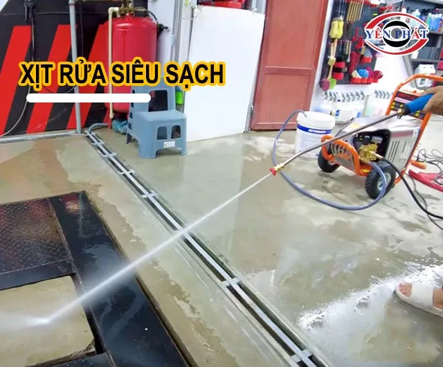 Phun rửa áp lực cao, siêu sạch