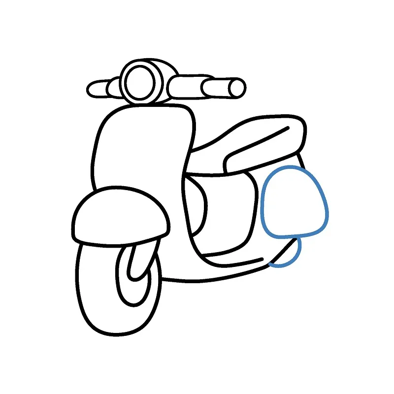 Vẽ hộp khung sau của xe hoạt hình