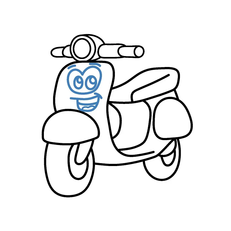 Thêm khuôn mặt hoạt hình sinh động cho xe máy