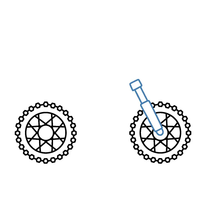 Phác thảo khung trước và giảm xóc xe địa hình
