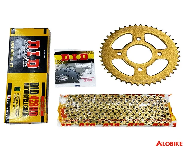 Bộ nhông sên dĩa xe máy độ, thương hiệu nổi tiếng, đảm bảo truyền động êm ái và bền bỉ