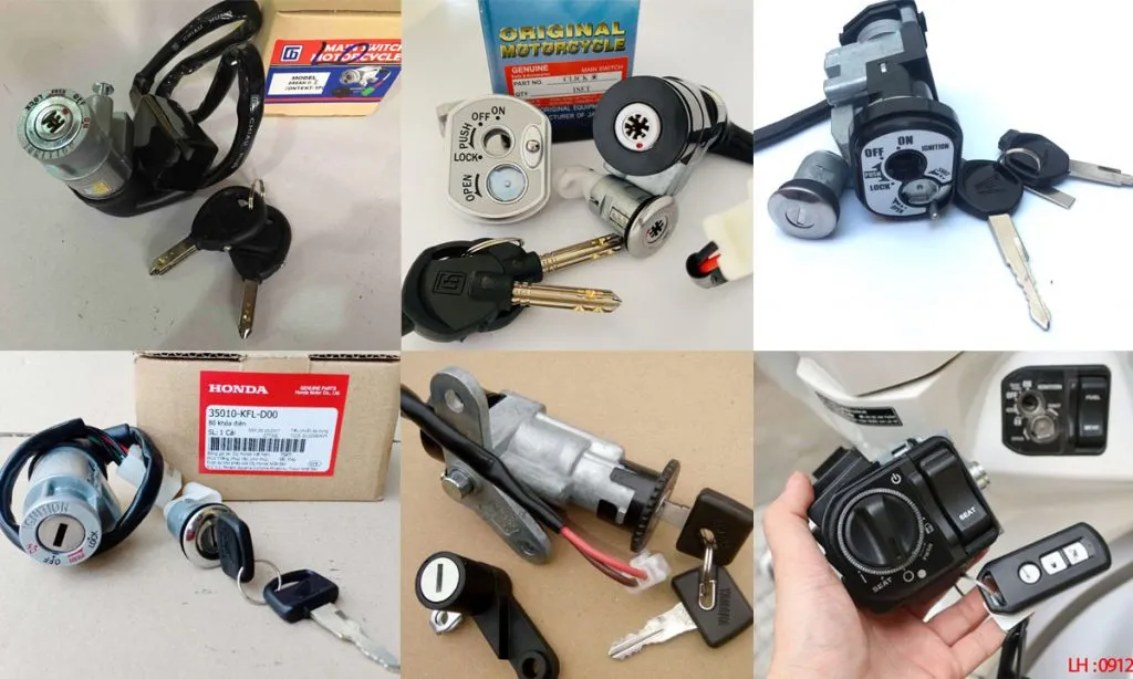 Các loại ổ khóa xe máy và chìa khóa xe Wave Alpha thông dụng