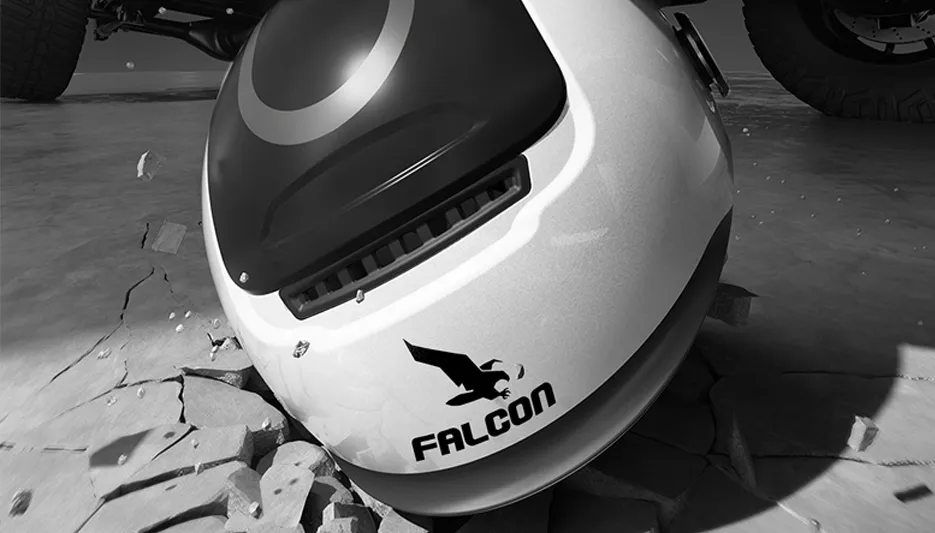 Cận cảnh lớp lót vải kháng khuẩn bên trong của mũ bảo hiểm Falcon Bee