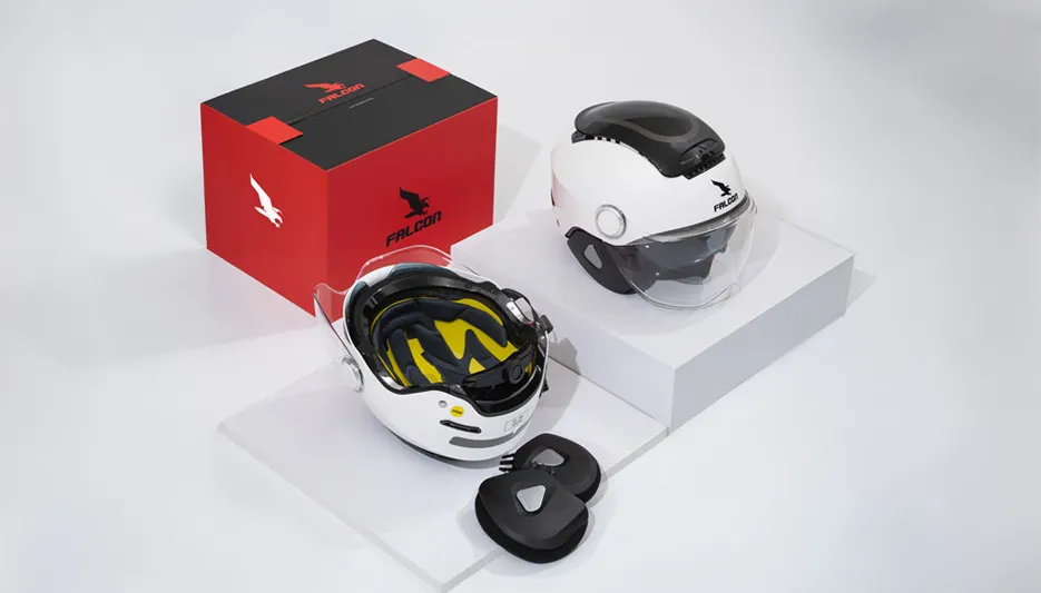 Mũ bảo hiểm Falcon Bee có tích hợp MIPS, minh họa tính năng an toàn cao cấp