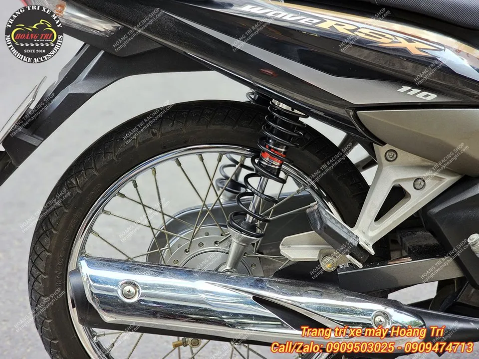 Phuộc YSS G-Series lắp đặt trên xe Wave RSX, cải thiện độ nhún và thẩm mỹ đồ kiểng