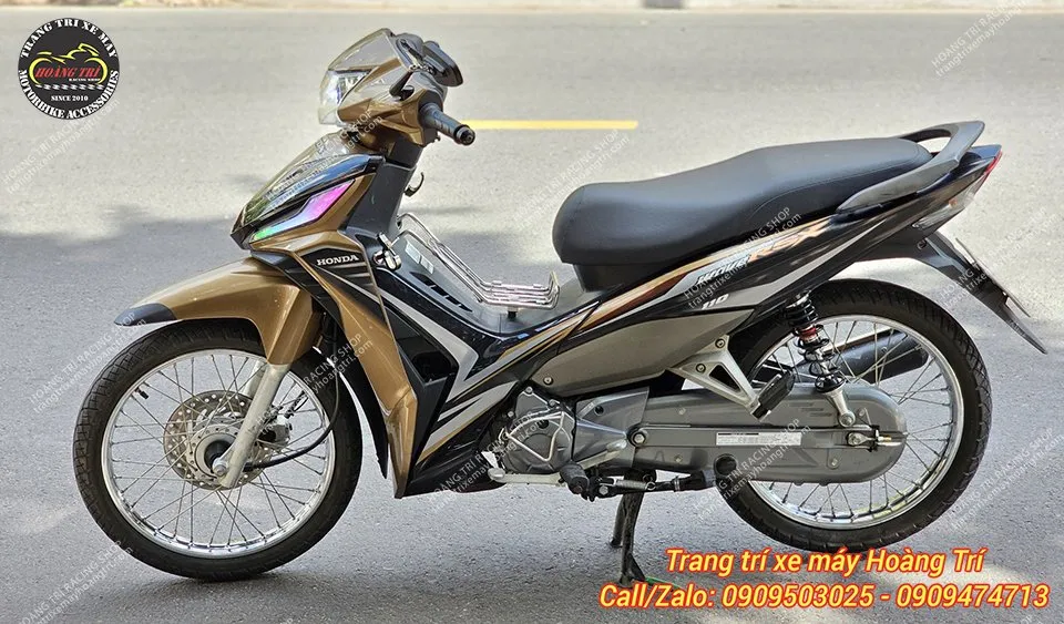 Tổng thể phuộc đồ kiểng YSS G-Series hài hòa với thiết kế tổng thể của xe Wave