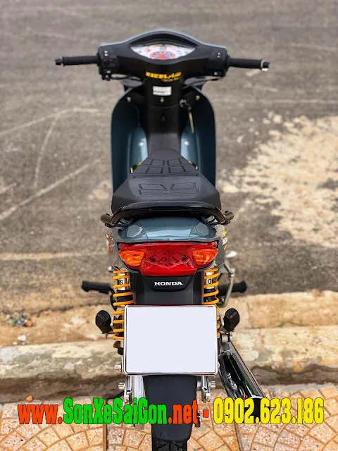 Mẫu xe wave màu xanh xi măng cá tính, phù hợp cho học sinh và sinh viên sử dụng hàng ngày.