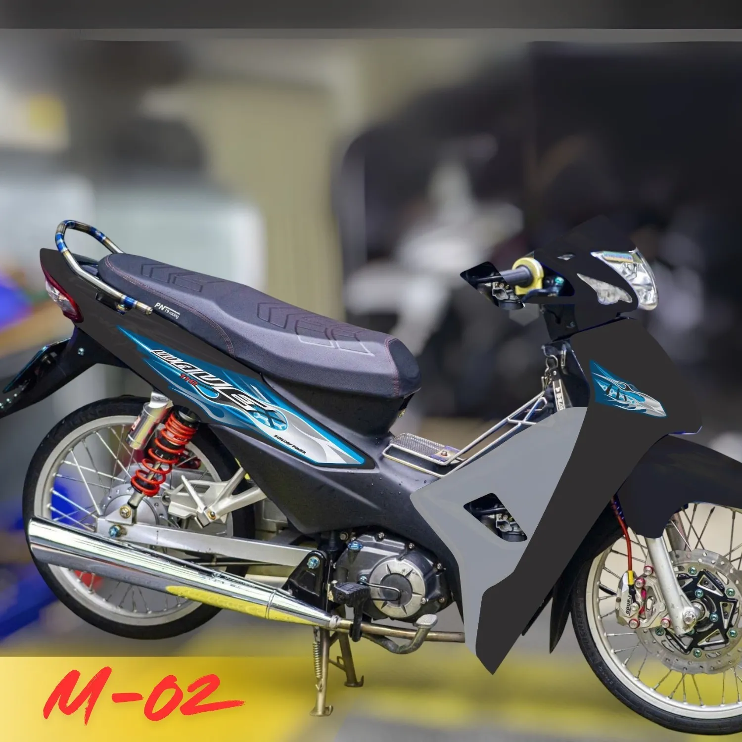 Kỹ thuật dán tem rời Wave đạt độ ôm khít các chi tiết xe