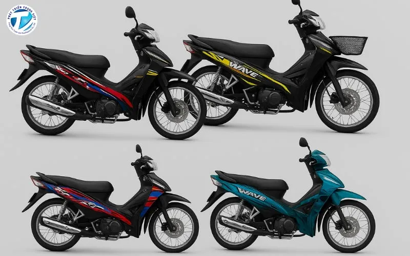 Nhiều lựa chọn dán tem rời hoặc tem trùm màu sắc rực rỡ cho xe Wave 110 độ kiểng