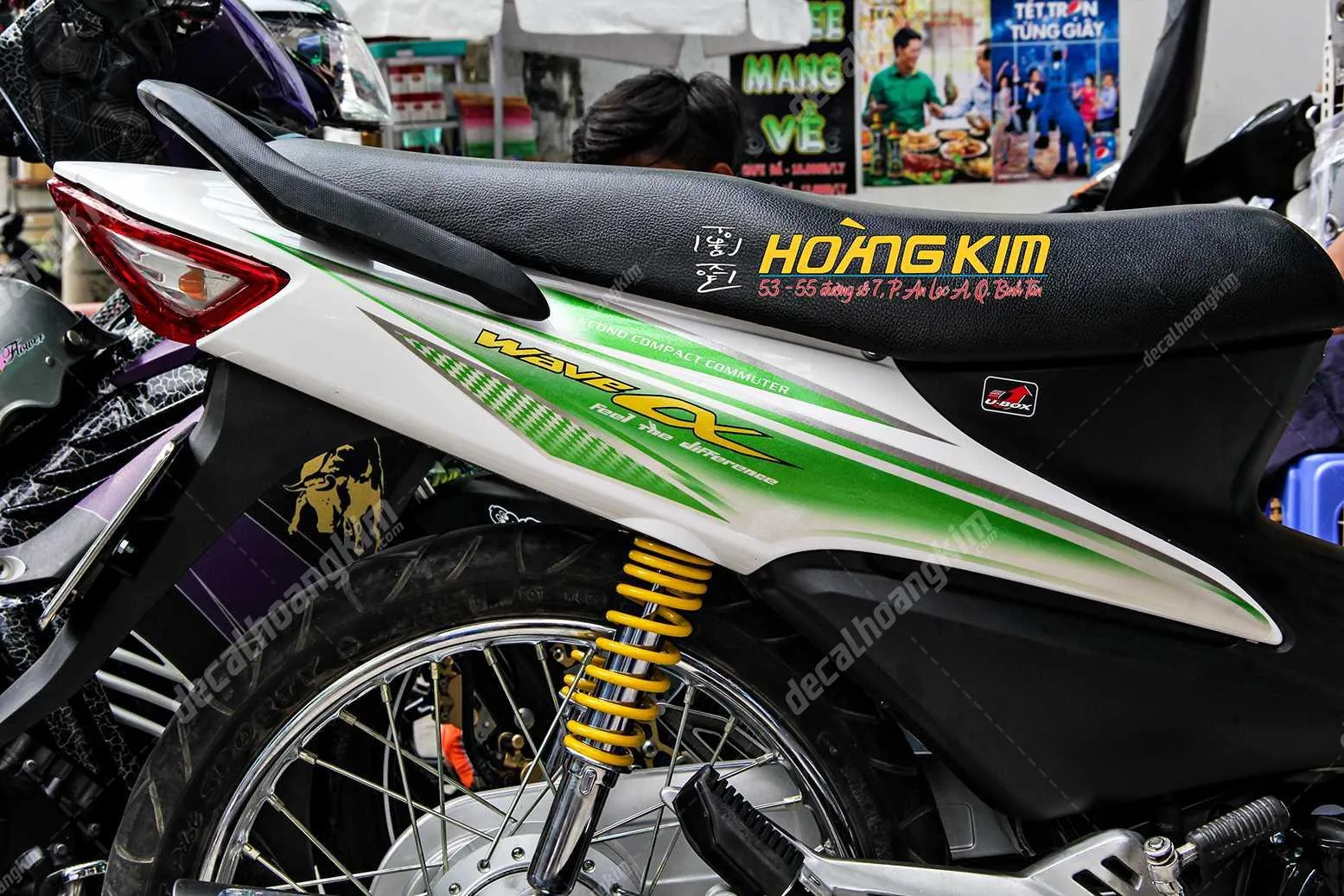 Tem Xe Wave Rs Feel the difference họa tiết sọc vằn