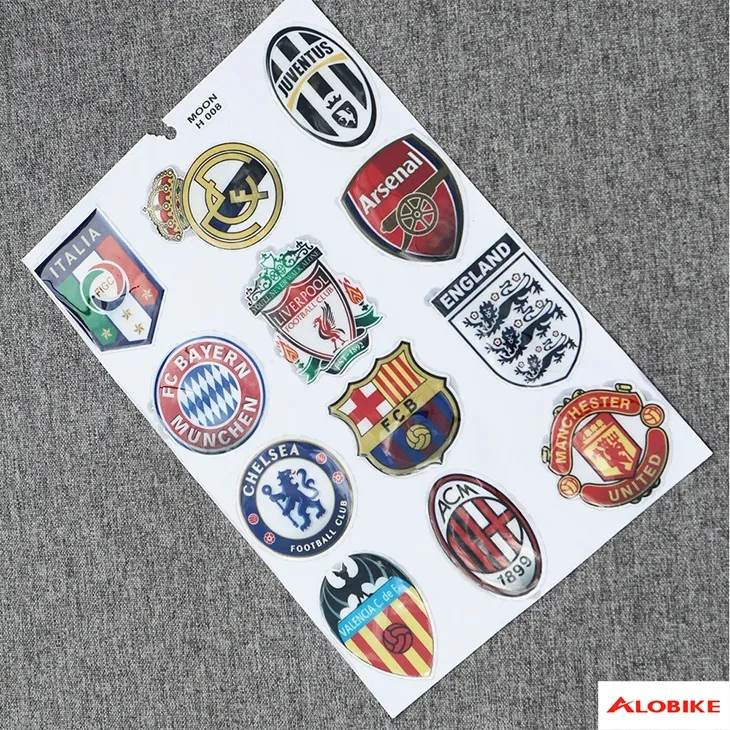 Thiết kế tem xe Wave RSX 2015 cá nhân hóa với decal logo đội bóng đá nổi tiếng