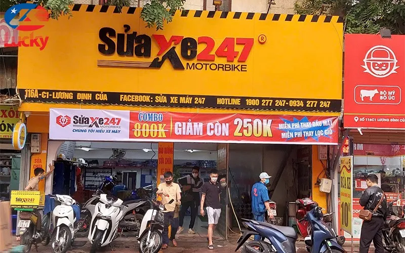 Địa chỉ Trung tâm sửa xe máy 247 Chùa Quỳnh cung cấp linh kiện chính hãng