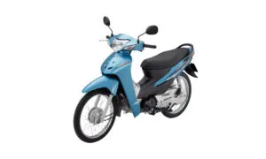 Chiếc Wave Alpha màu xanh đen, minh họa cho phiên bản mới nhất và mức giá xe Wave Alpha tại TPHCM cập nhật.