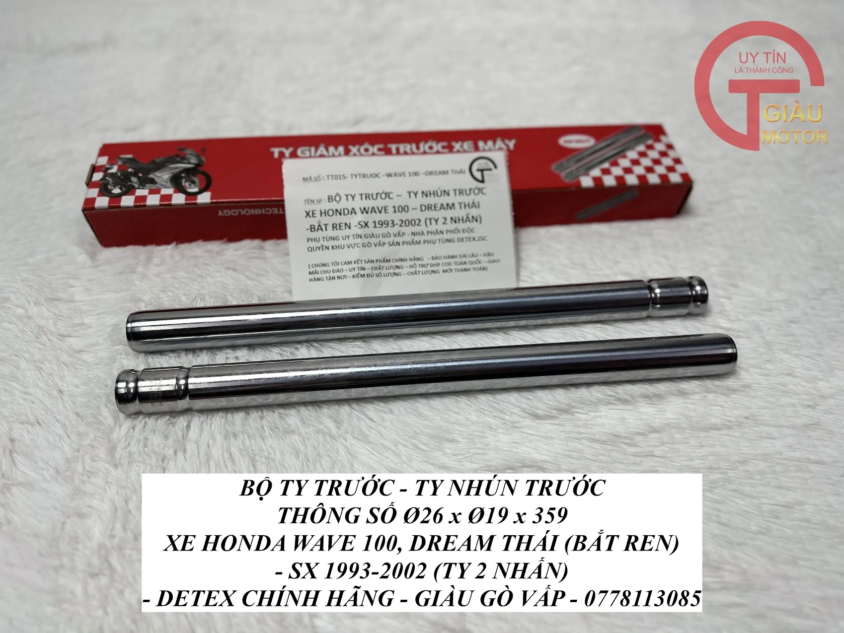 Ty giảm xóc trước xe Wave 100 Dream Thái Detex.JSC chính hãng