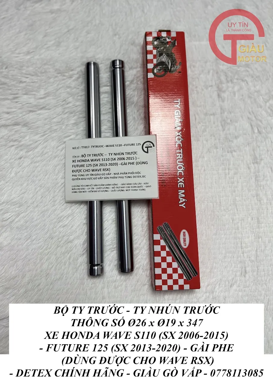 Sản phẩm ty phuộc trước xe wave s110 chất lượng cao Detex.JSC