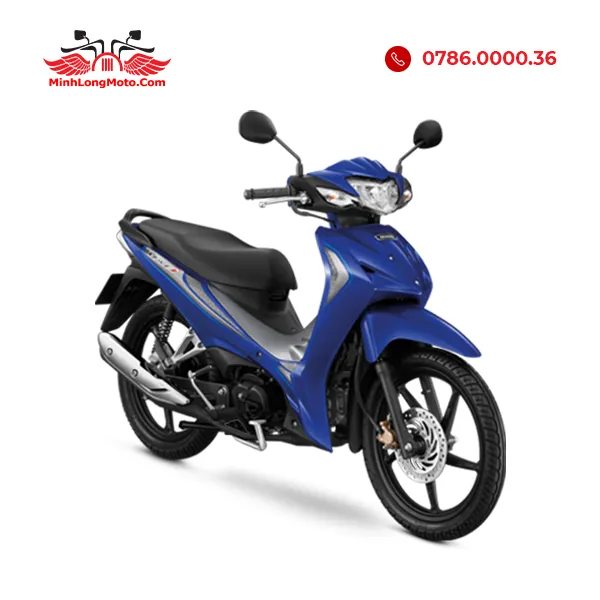 Wave Thái 110i phiên bản bánh mâm đúc màu xanh xám hiện đại.